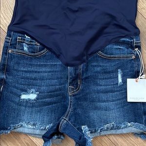 NWT PinkBlush Maternity Denim Shorts
